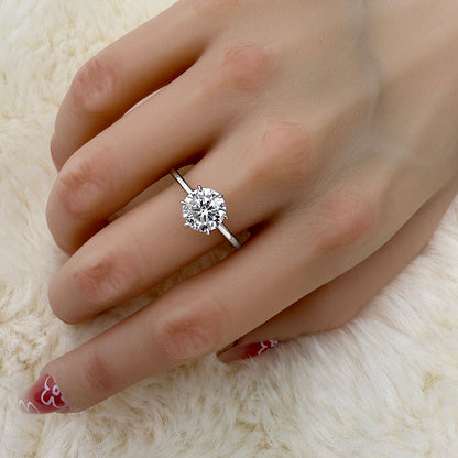 Classic Round Cut 2 Carat Engagement Ring for Women Item no. HT088A