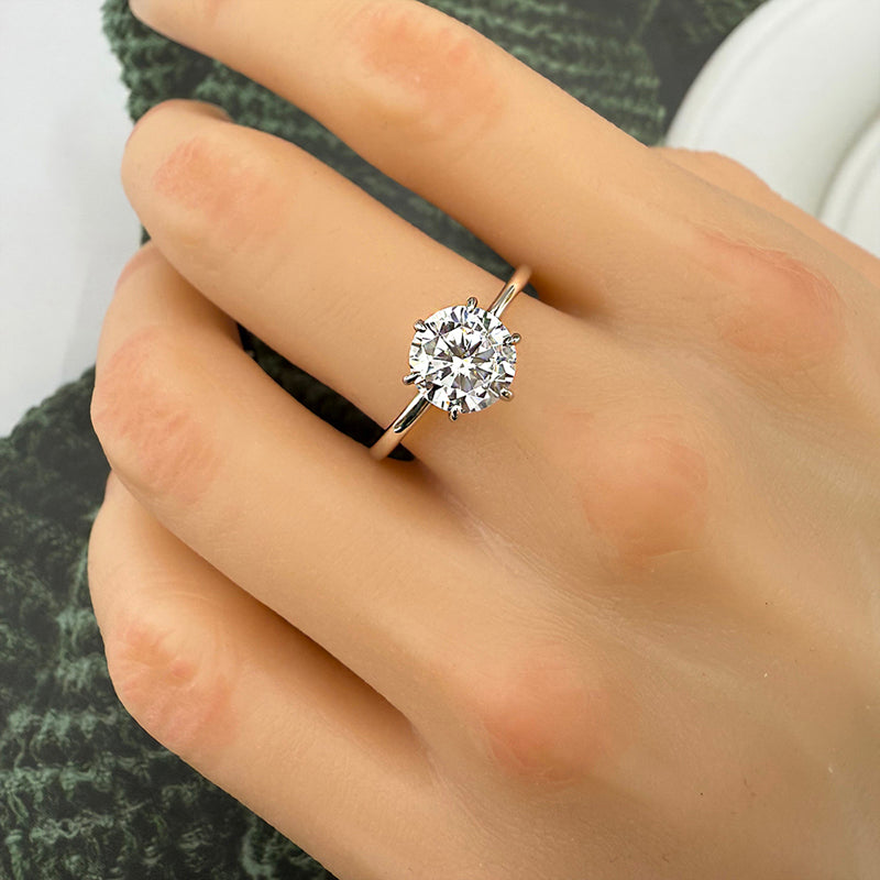 Classic Round Cut 2 Carat Engagement Ring for Women Item no. HT088A