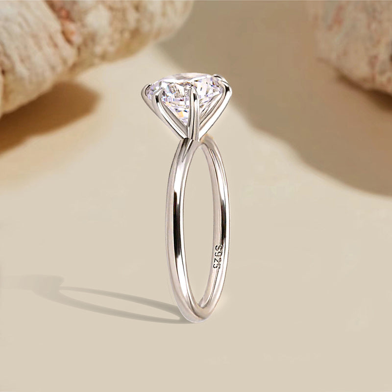 Classic Round Cut 2 Carat Engagement Ring for Women Item no. HT088A