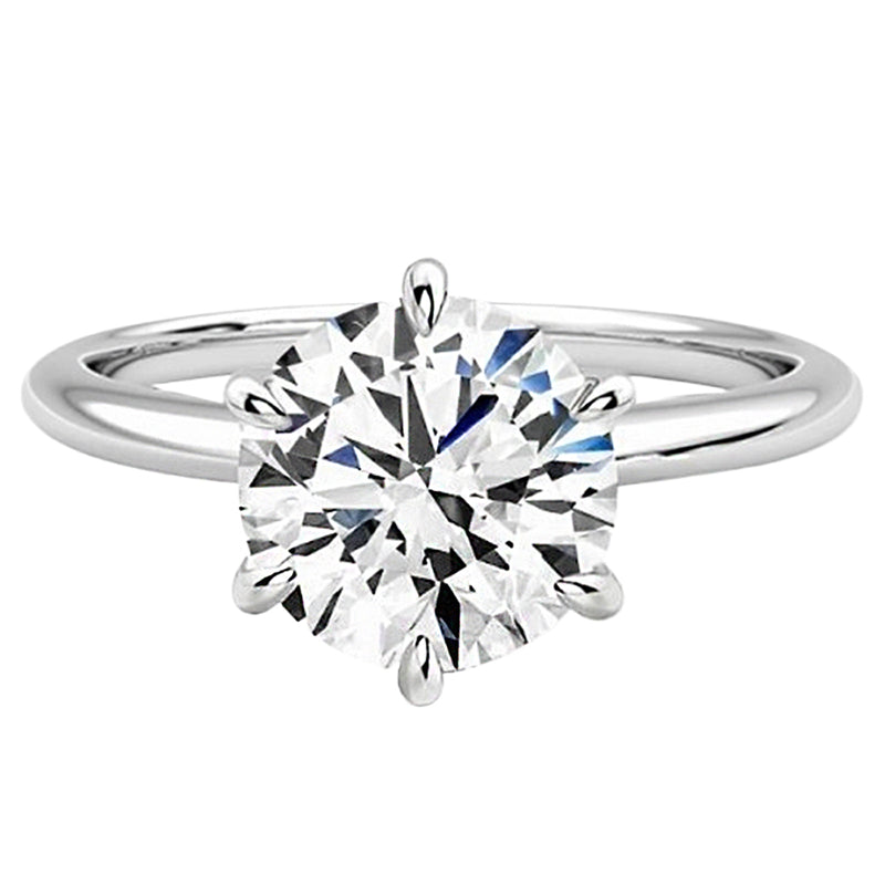 Classic Round Cut 2 Carat Engagement Ring for Women Item no. HT088A