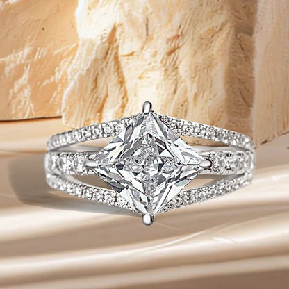 3 Rings Engagement Ring with Exquisite Princess Cut Ziron for Women Item no. HT099A