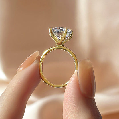 5 Carat Radiant Cut Engagement Ring White Gold Plated