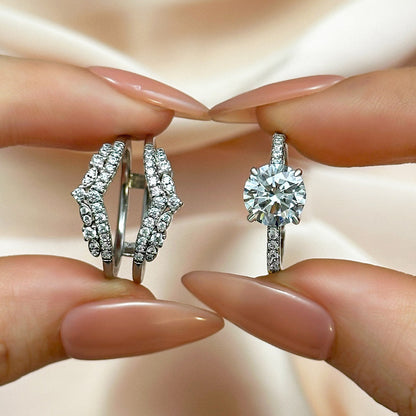 2Ct Round Diamond Ring with Platinum Plating