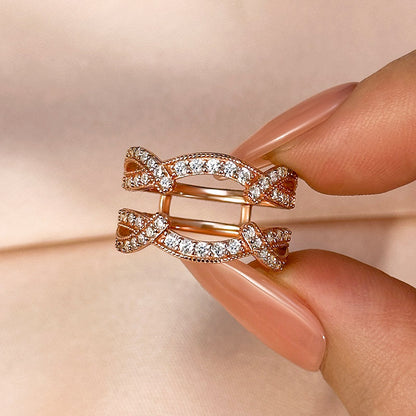 Vintage Round Cut Wedding Band – Sterling Silver