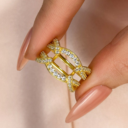 Vintage Round Cut Wedding Band – Sterling Silver