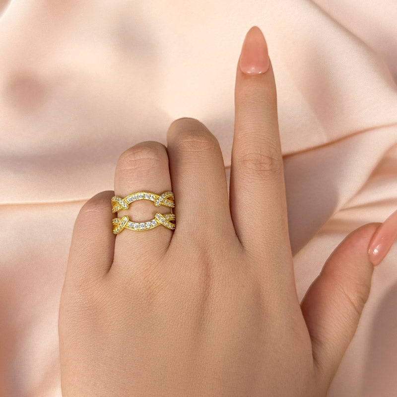 Vintage Round Cut Wedding Band – Sterling Silver