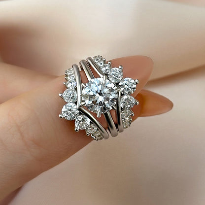 2Ct Round Sona Diamond Solitaire Ring 18K White Gold