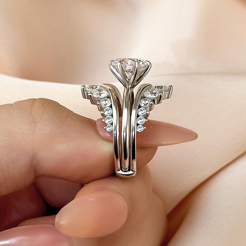 2Ct Round Sona Diamond Solitaire Ring 18K White Gold