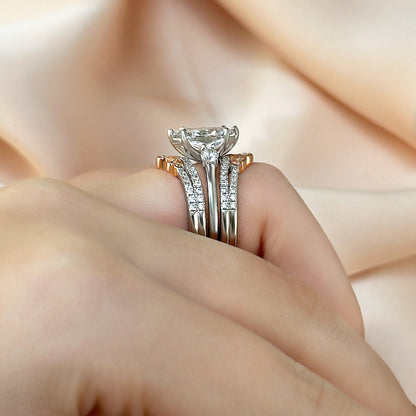 15CT Marquise Cut Diamond Ring with 1CT Side Stones 925 Silver