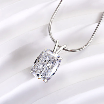 925 Sterling Silver Jewelry Set with Simulated Diamonds, 18K White Gold Plated