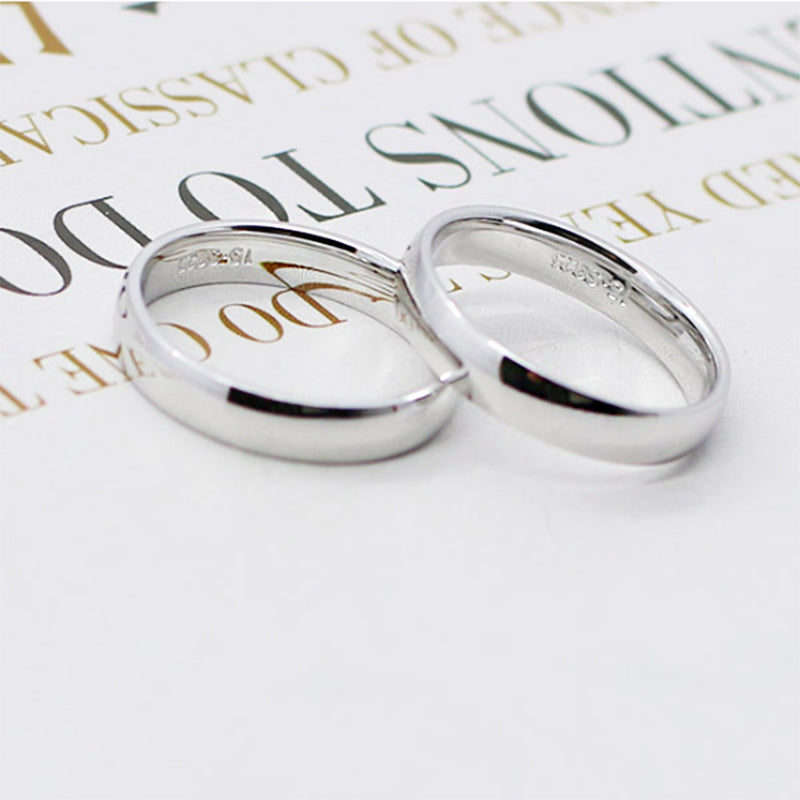 2.8g Sterling Silver Men's Ring with White Gold Plating & Rhodium Finish
