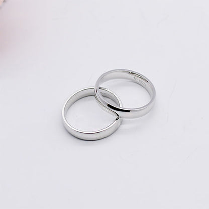 2.8g Sterling Silver Men's Ring with White Gold Plating & Rhodium Finish