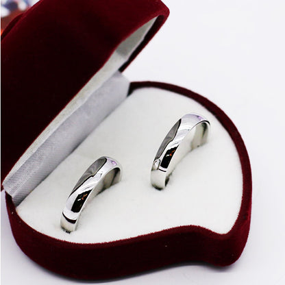 2.8g Sterling Silver Men's Ring with White Gold Plating & Rhodium Finish