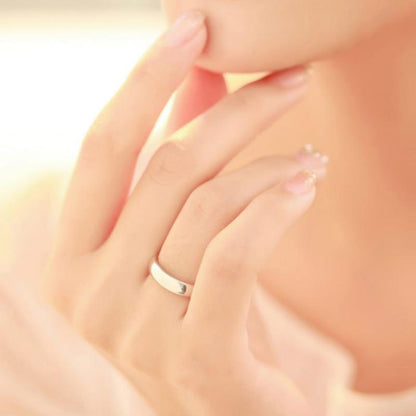 2.8g Sterling Silver Men's Ring with White Gold Plating & Rhodium Finish