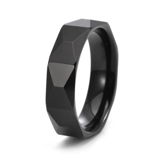 Luxury Tungsten Carbide Band Gold Rhodium Plated Nickel Free