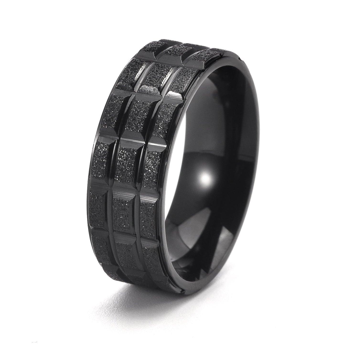 Tungsten Three-Tone Men's Wedding Band Gold Plated