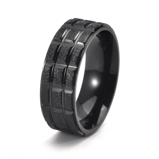 Tungsten Three-Tone Men's Wedding Band Gold Plated