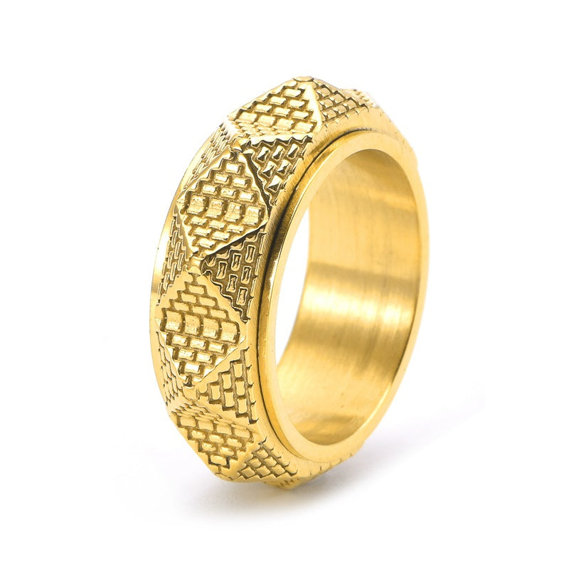 Aurogem Tungsten Carbide Gold Plated Mens Wedding Band