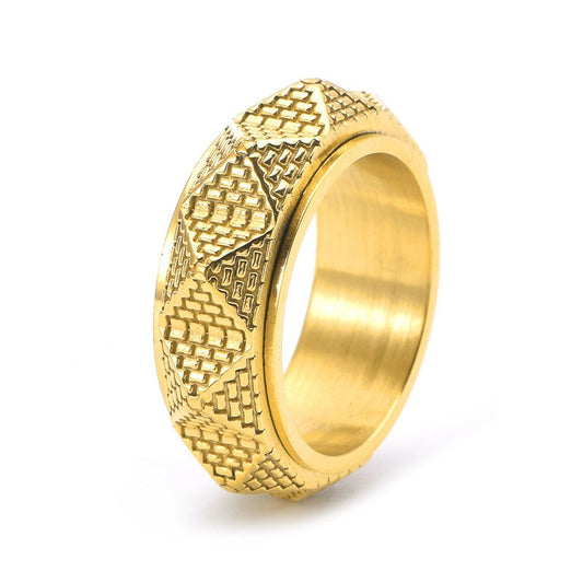 Aurogem Tungsten Carbide Gold Plated Mens Wedding Band