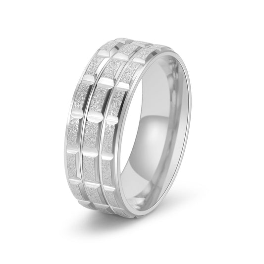 Tungsten Three-Tone Men's Wedding Band Gold Plated