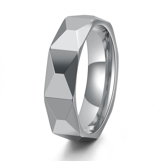 Luxury Tungsten Carbide Band Gold Rhodium Plated Nickel Free