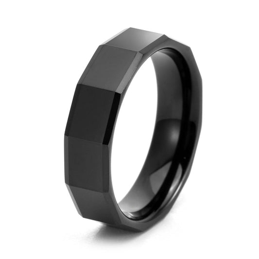 Tungsten Carbide Men's Band Three Gold Options