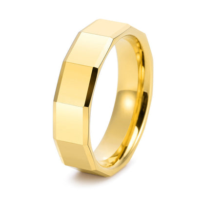 Tungsten Carbide Men's Band Three Gold Options