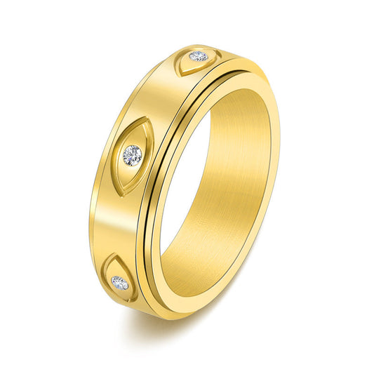 Tungsten Carbide Gold Plated Diamond Men's Wedding Band