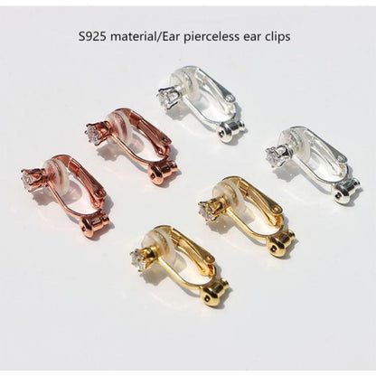 S925 Ear Clip Converter Ear Stud Earrings Without Ear Holes And Ear Accessories