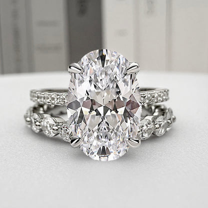 2pcs Engagement Ring Set in 925 Sterling Silver with 3.5 carat Zircon Item no. TJ024A