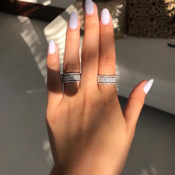 2.0ct Round Cut Simulated Diamond Wedding Band – White Gold Plated