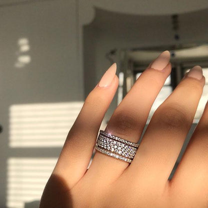 2.0ct Round Cut Simulated Diamond Wedding Band – White Gold Plated