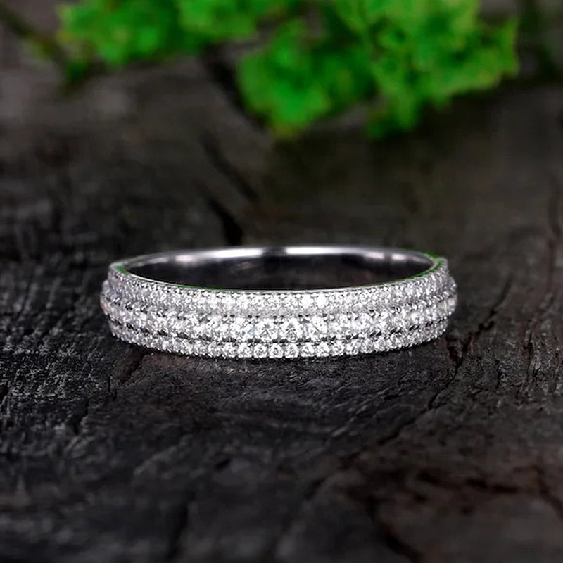 1Ct Round Cut Simulated Diamond Bracelet 925 Silver White Gold
