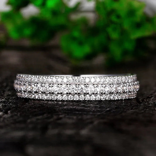 1Ct Round Cut Simulated Diamond Bracelet 925 Silver White Gold