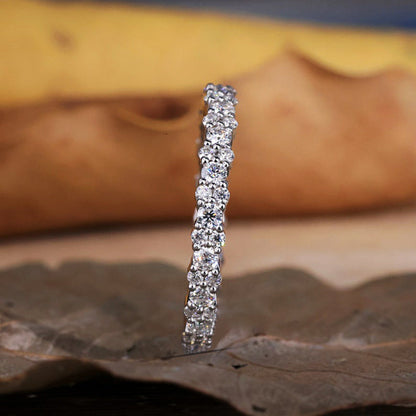 925 Silver White Gold Plated 10mm Asscher Cut 5ct Diamond Ring