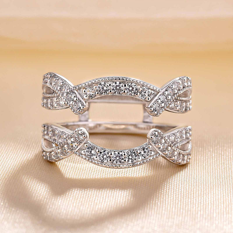 Vintage Round Cut Wedding Band – Sterling Silver