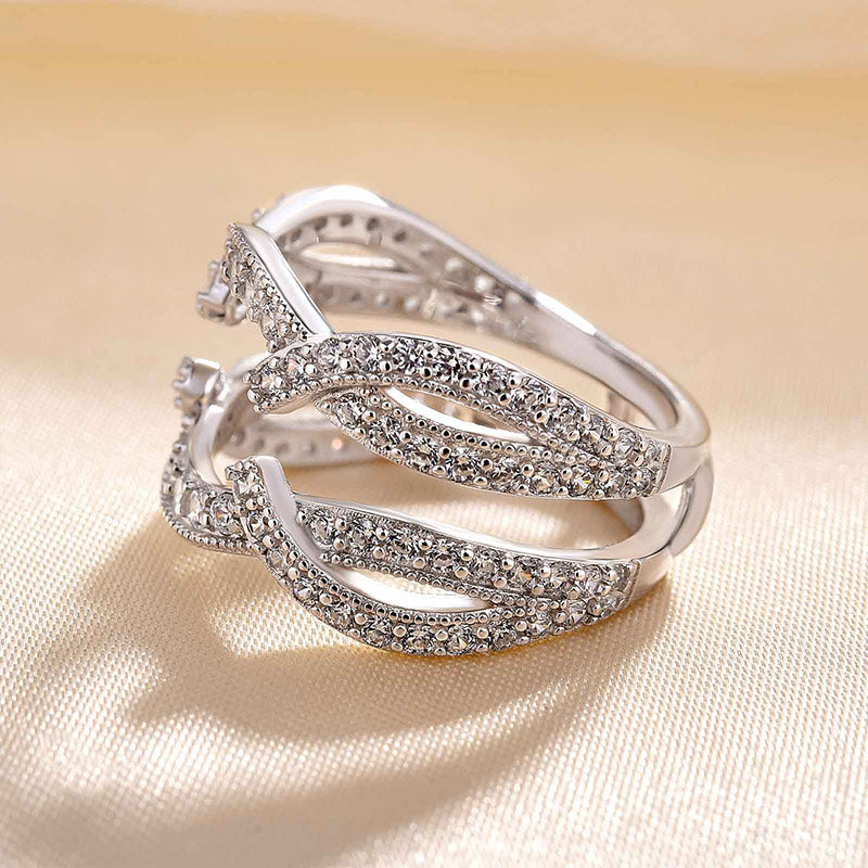 Vintage Round Cut Wedding Band – Sterling Silver