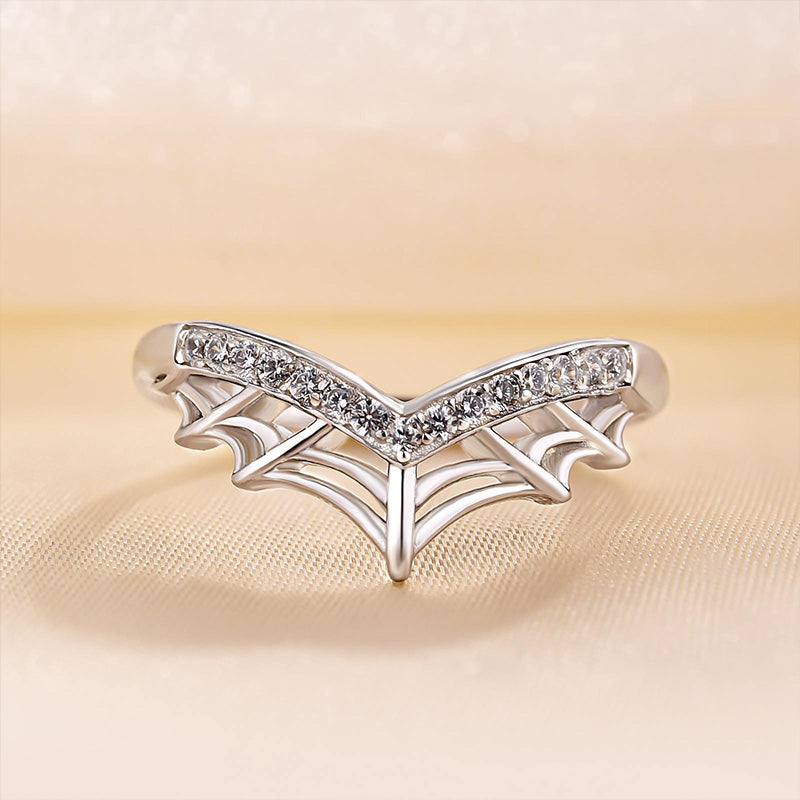 0.3Ct Round White Diamond Ring 925 Silver White Gold
