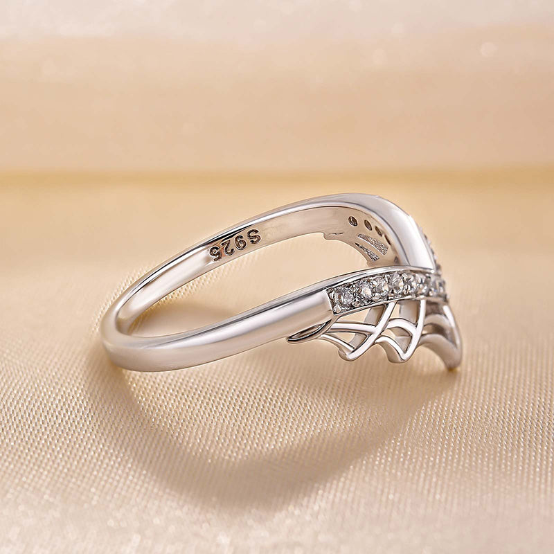 0.3Ct Round White Diamond Ring 925 Silver White Gold