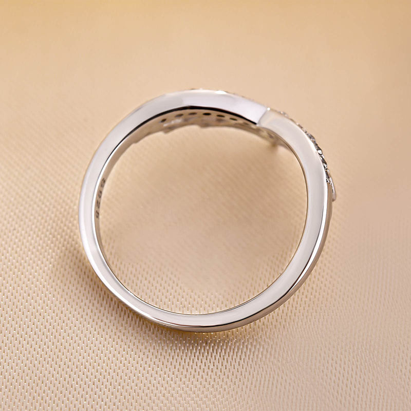 0.3Ct Round White Diamond Ring 925 Silver White Gold