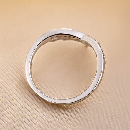 0.3Ct Round White Diamond Ring 925 Silver White Gold