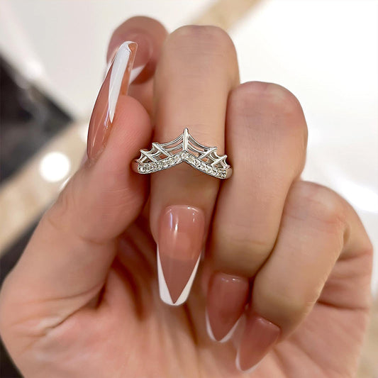 0.3Ct Round White Diamond Ring 925 Silver White Gold