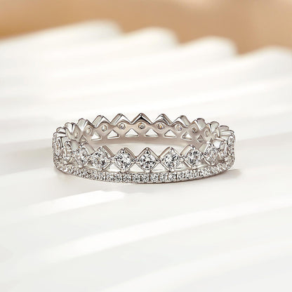 1.3Ct Round Cut Simulated Diamond Sterling Silver Ring