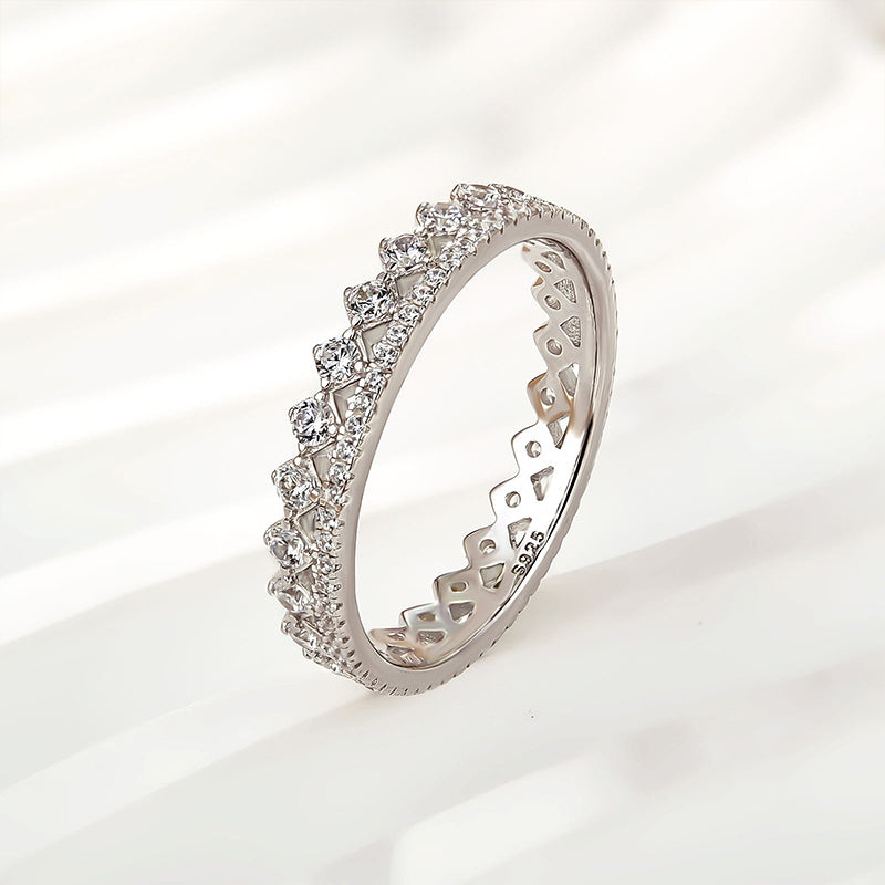 1.3Ct Round Cut Simulated Diamond Sterling Silver Ring