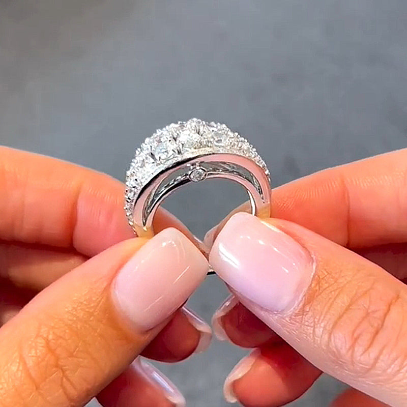 8.0Ct Mixed Cut Simulated Diamond Eternity Band
