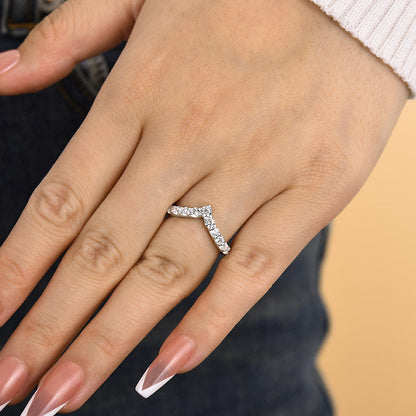 925 Silver White Gold Plated 1.7ct Sona Diamond Band