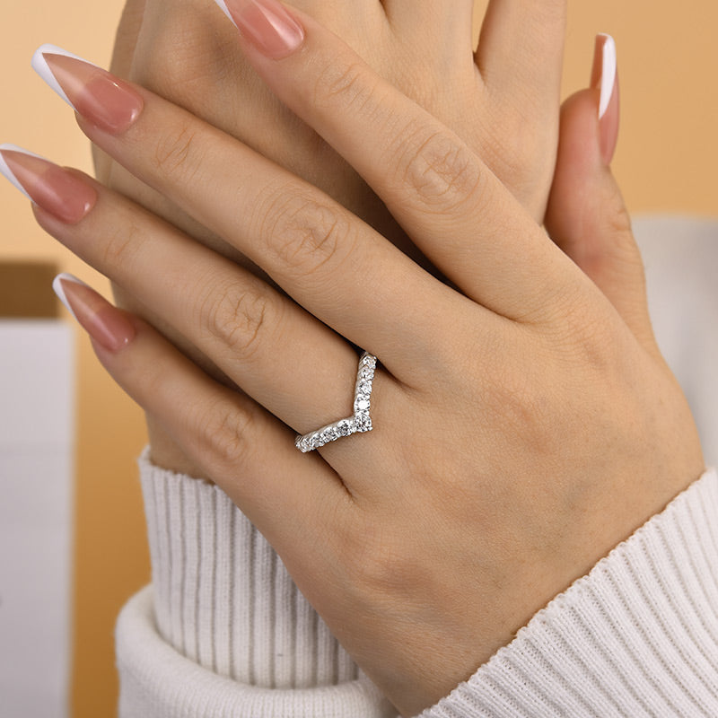 925 Silver White Gold Plated 1.7ct Sona Diamond Band