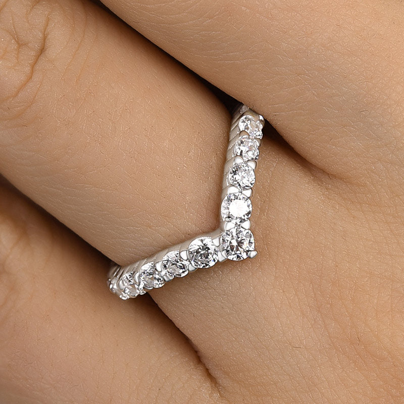 925 Silver White Gold Plated 1.7ct Sona Diamond Band