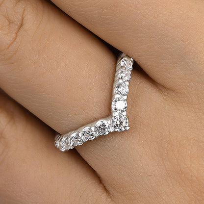 925 Silver White Gold Plated 1.7ct Sona Diamond Band