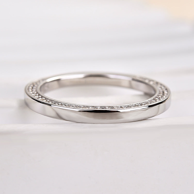 925 Sterling Silver 18K Gold Plated 0.4CT Simulated Diamond Ring